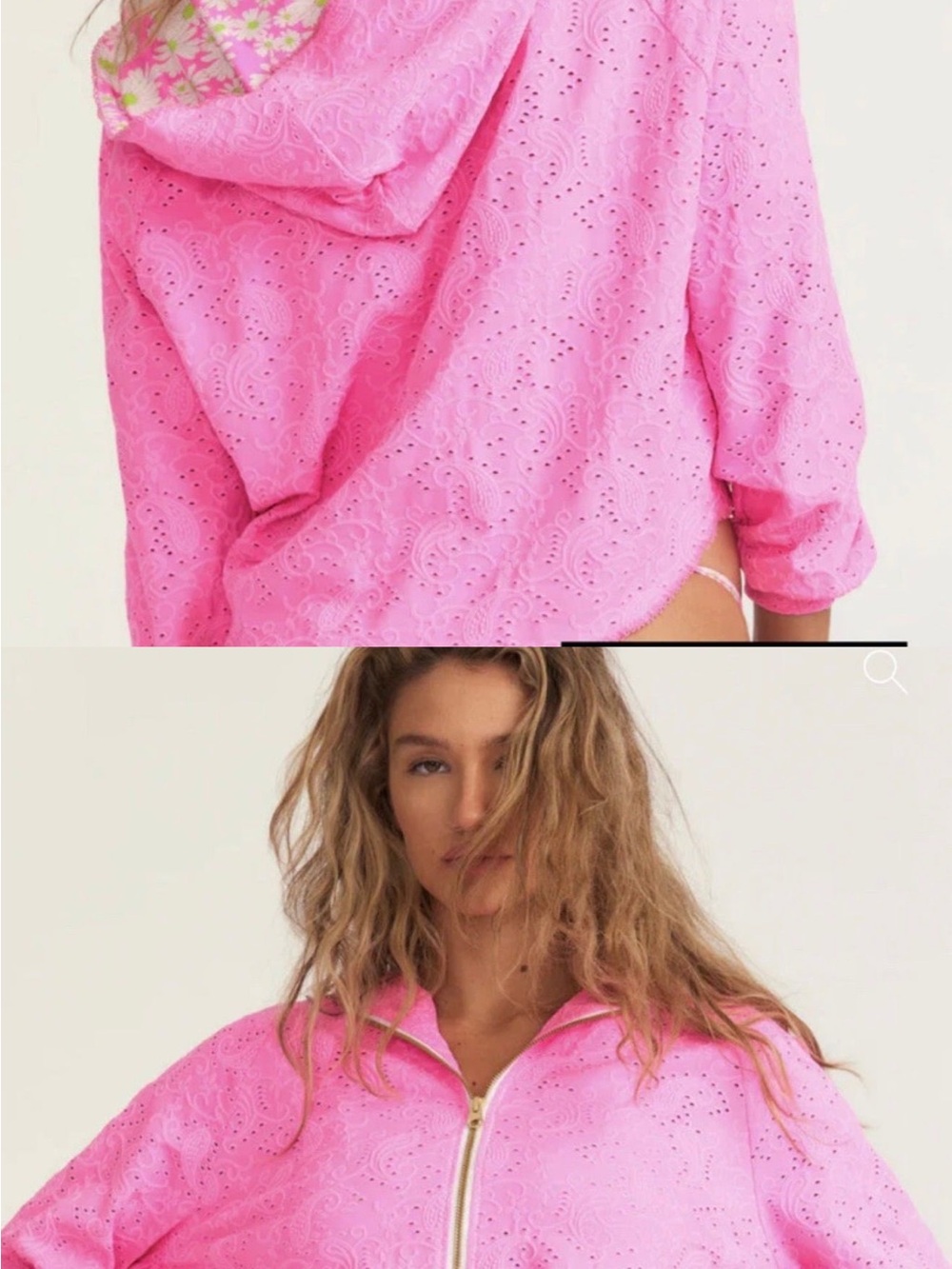 SOLD OUT LOVESHACKFANCY X HURLEY EYELET PAISLEY HOODIE P2P 21" XS
